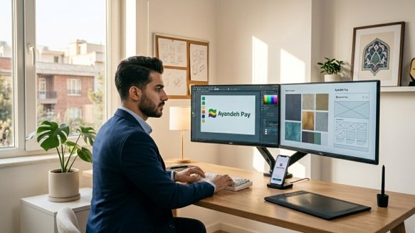 هوش مصنوعی گرین بانک؛ وام بدون ضامن، بدون شعبه Alt: گرافیست فریلنسر در حال کار